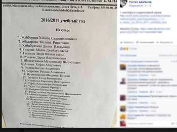 Список «нерусских» первоклашек в Подмосковье вызвал националистический скандал